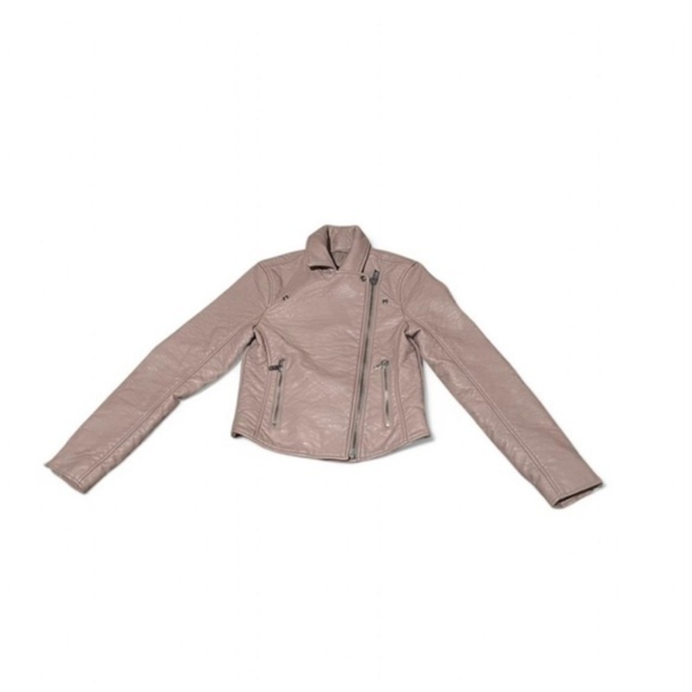 Abercrombie & Fitch vegan leather moto jacket. Size XS. Pink.